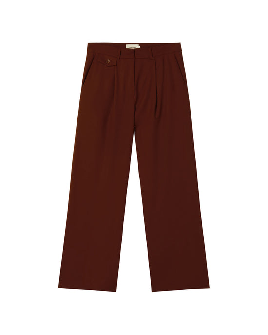 Pantalón marrón Pat sostenible - silueta 1