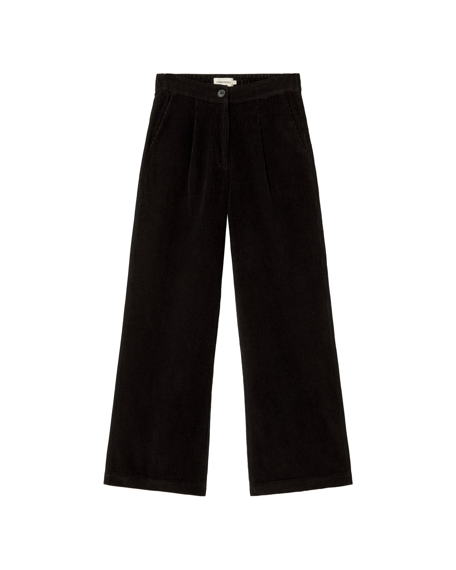 Pantalón negro pana Manolita sostenible - silueta 1