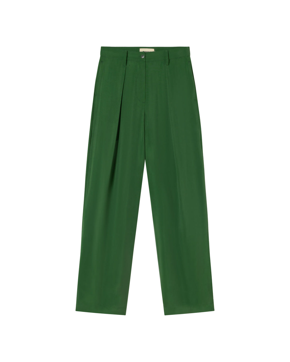 Pantalón verde cupro Cirila sostenible - silueta 2