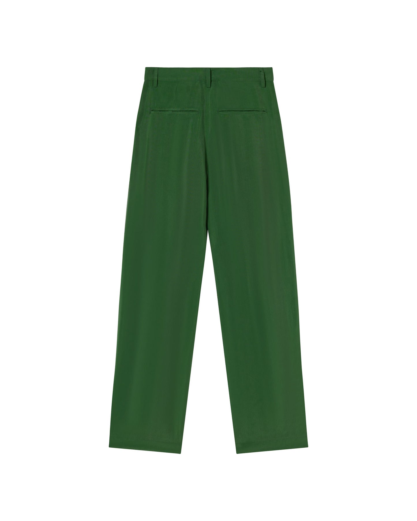 Pantalón verde cupro Cirila sostenible - silueta 1