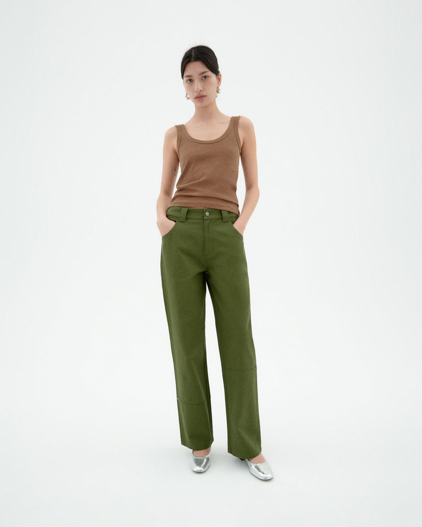 Pantalón verde Perle sostenible-2