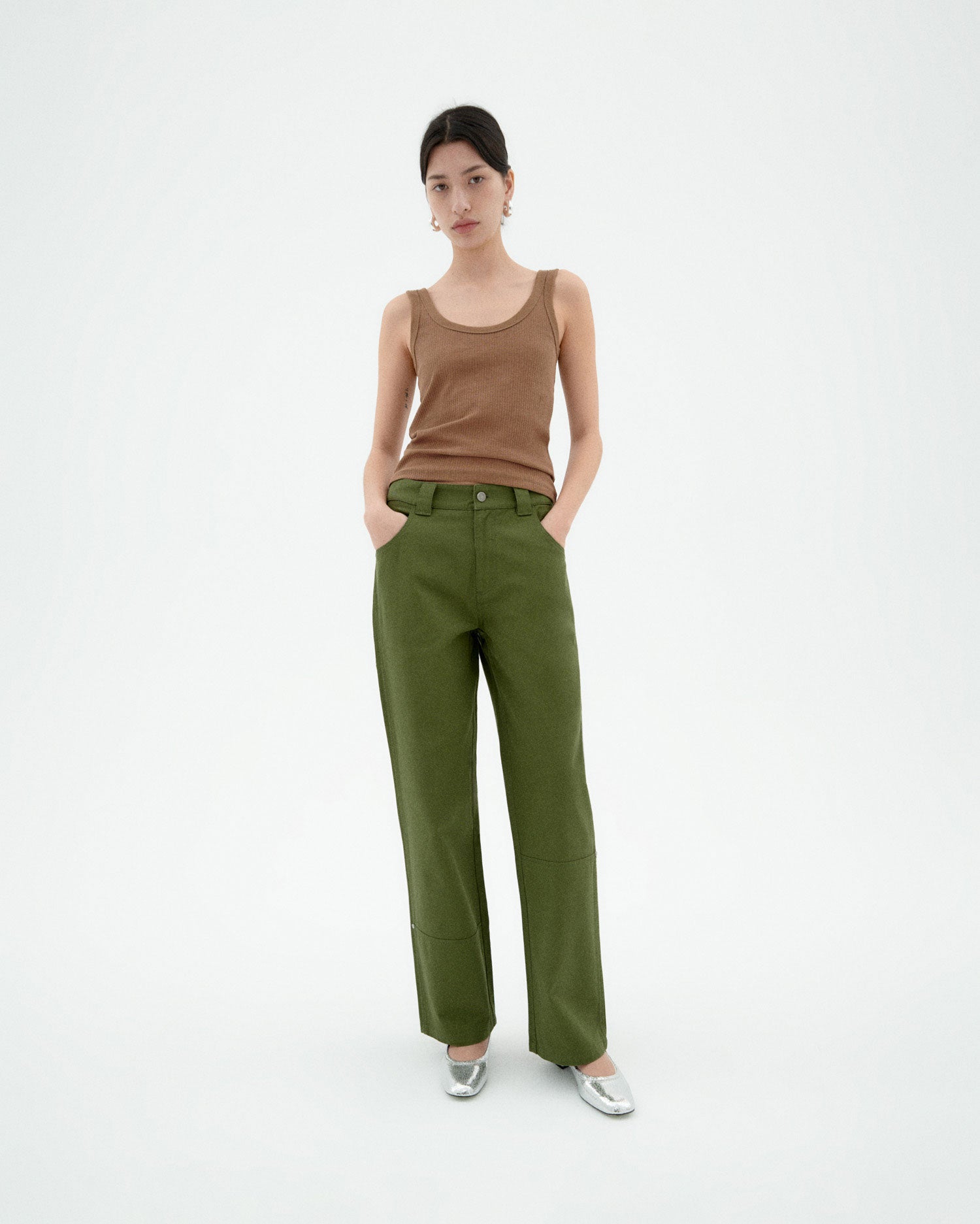 Pantalón verde Perle sostenible-2