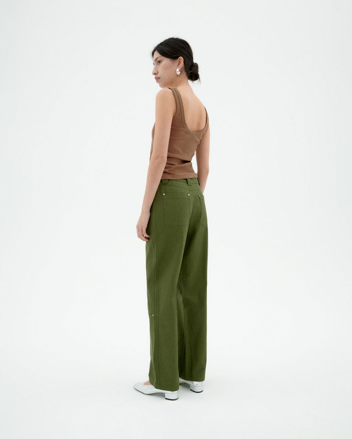 Pantalón verde Perle sostenible-4