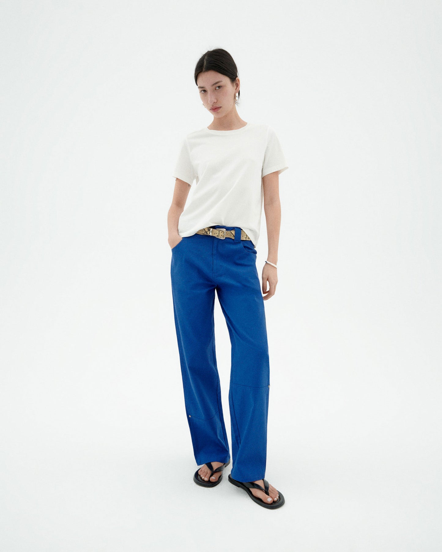 Pantalón azul Perle sostenible-2