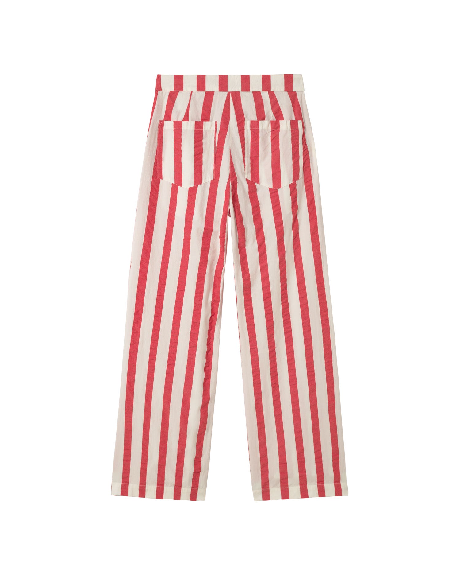 Pantalón rayas rojas Manolita sostenible - silueta 1