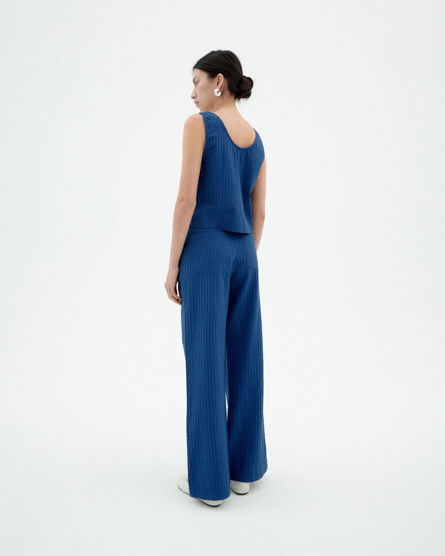 Sustainable Pants Blue Manolita Woman | Thinking Mu