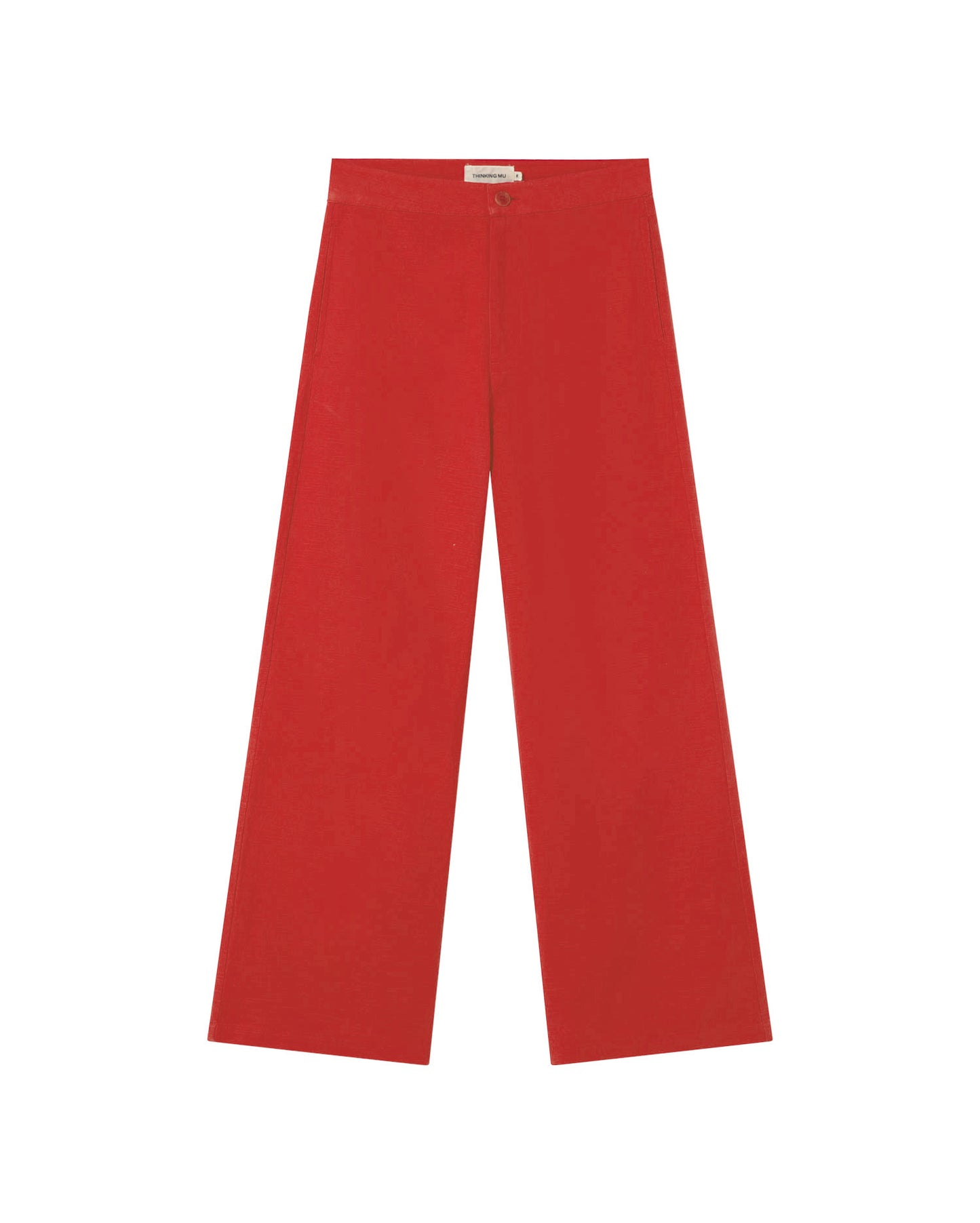 Pantalón rojo Karina sostenible - silueta 1
