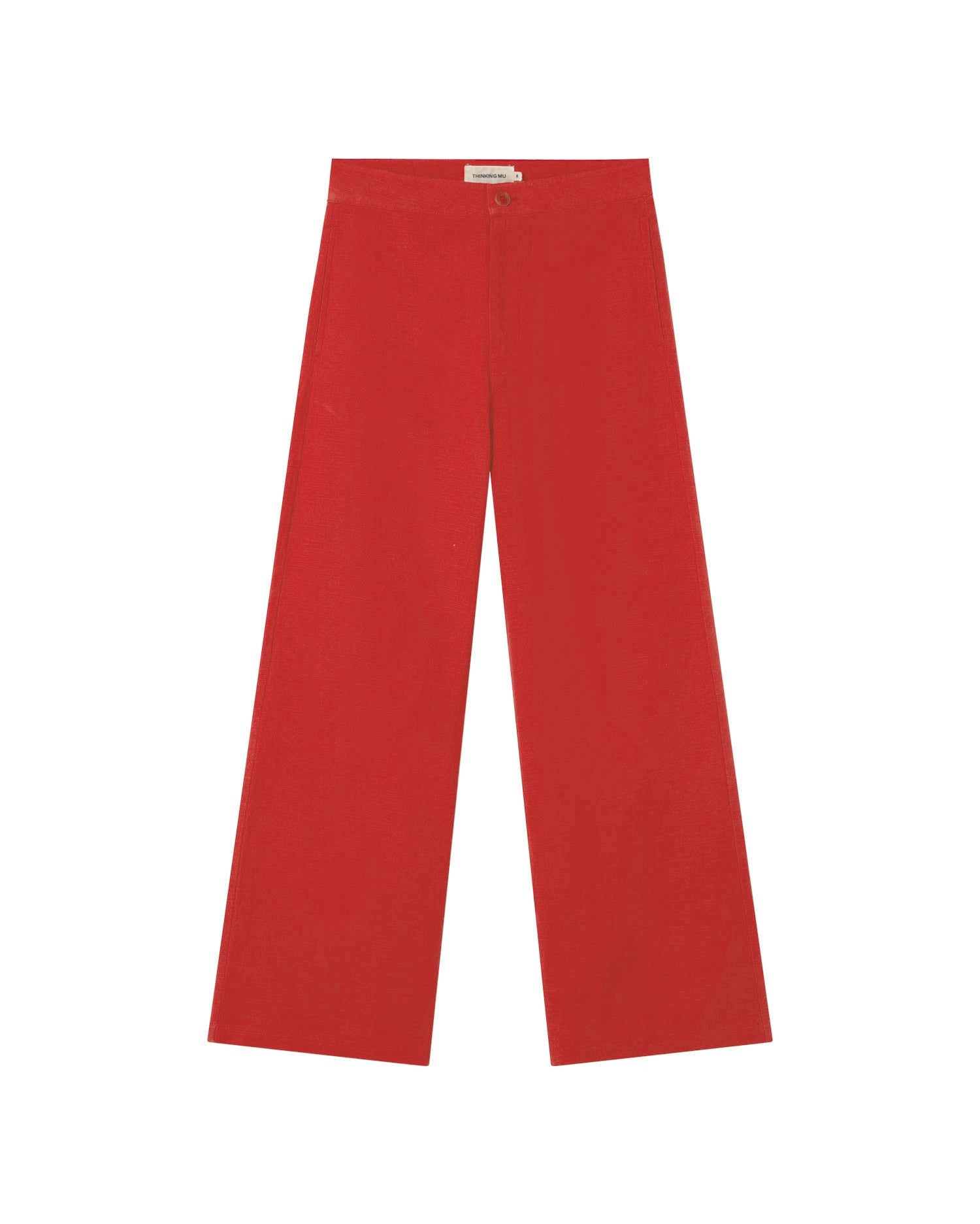 Pantalón rojo Karina sostenible - silueta 1
