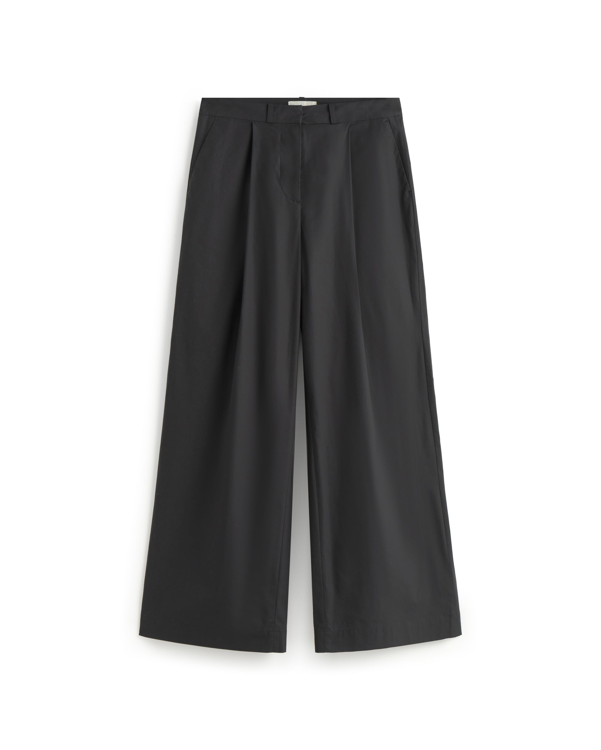 Pantalón popelin wide leg azul Patty sostenible silueta - 1