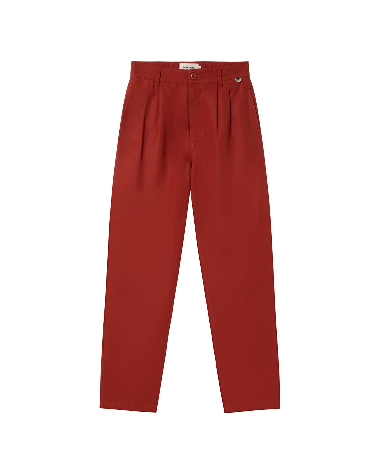 Pantalón rojo hemp Rina sostenible - silueta 1
