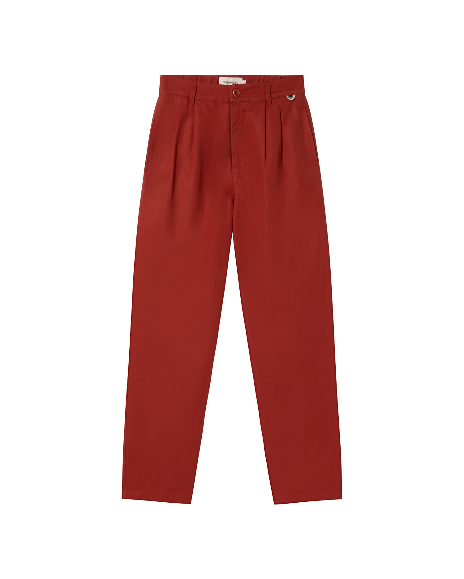Pantalón rojo hemp Rina sostenible - silueta 1