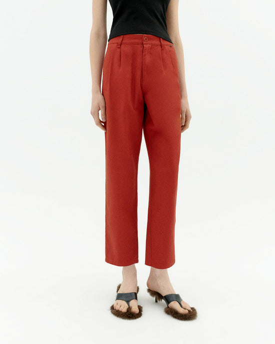 Pantalón rojo hemp Rina sostenible-1