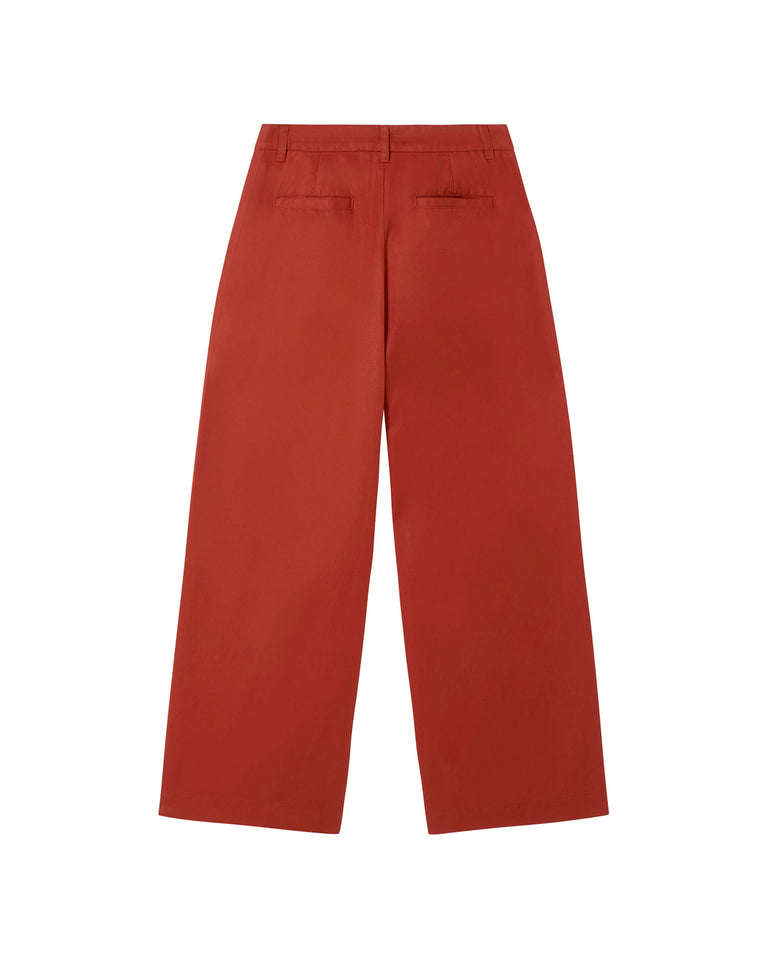 Pantalón rojo hemp Pat sostenible-silueta 2