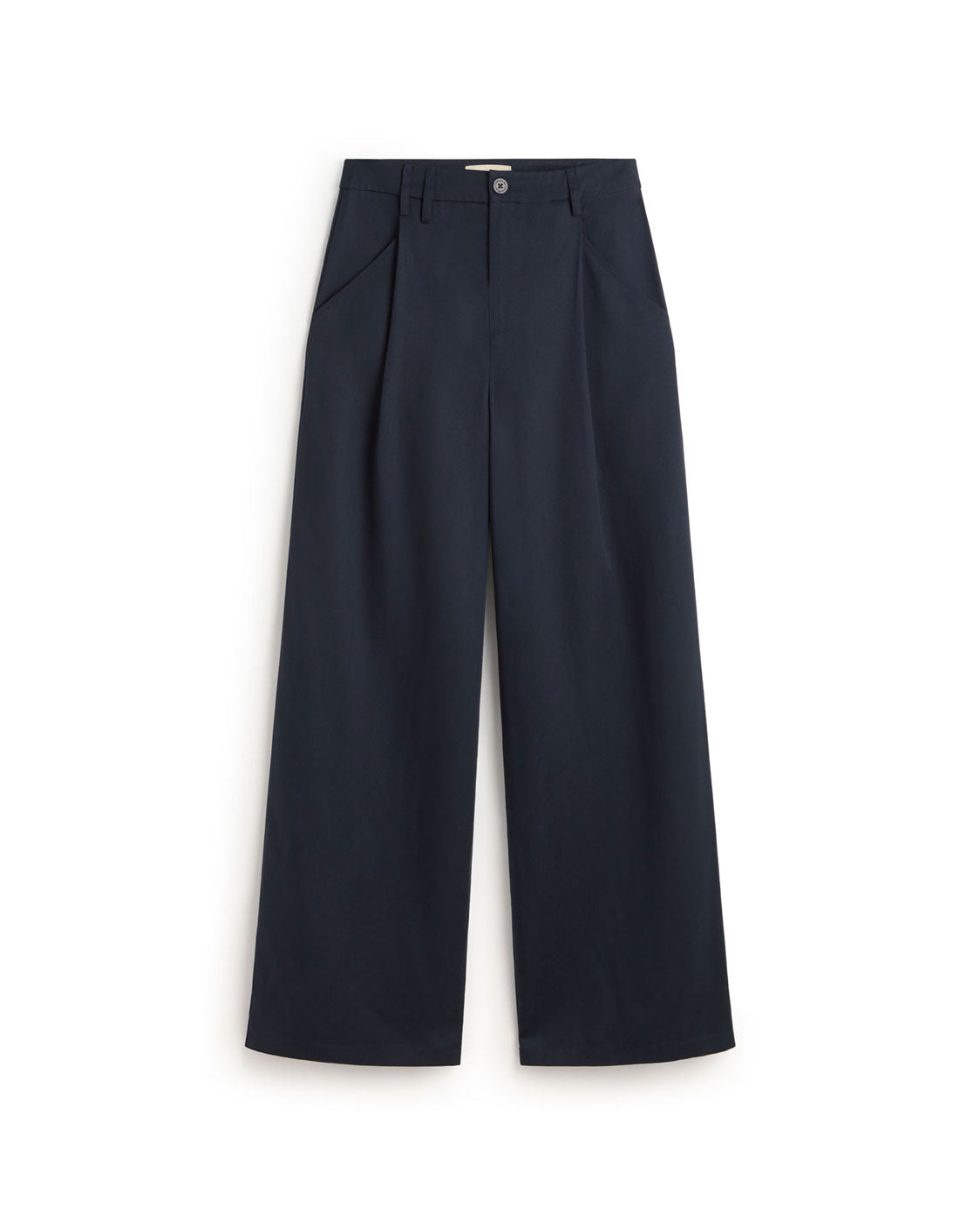 Pantalón wide leg pinza azul Molly sostenible silueta - 1