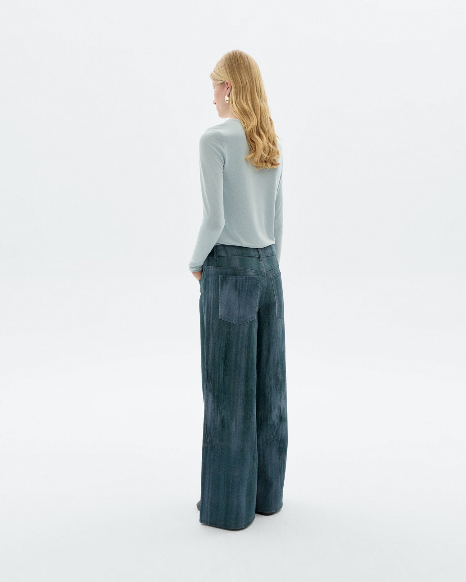 Pantalón wide leg azul ombre Hedda sostenible - 4