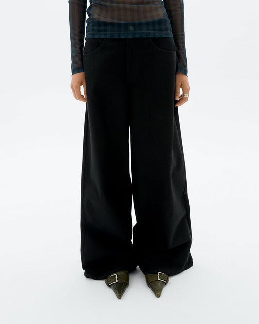 Pantalón wide leg negro Hedda sostenible - 1