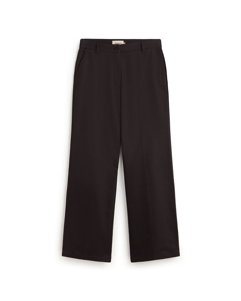 Pantalón recto negro Hermione sostenible silueta - 1