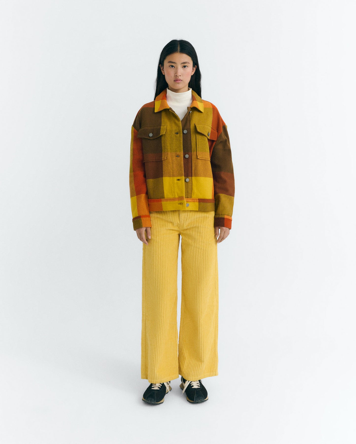 Pantalón tiro alto pana amarillo Karina sostenible - 2