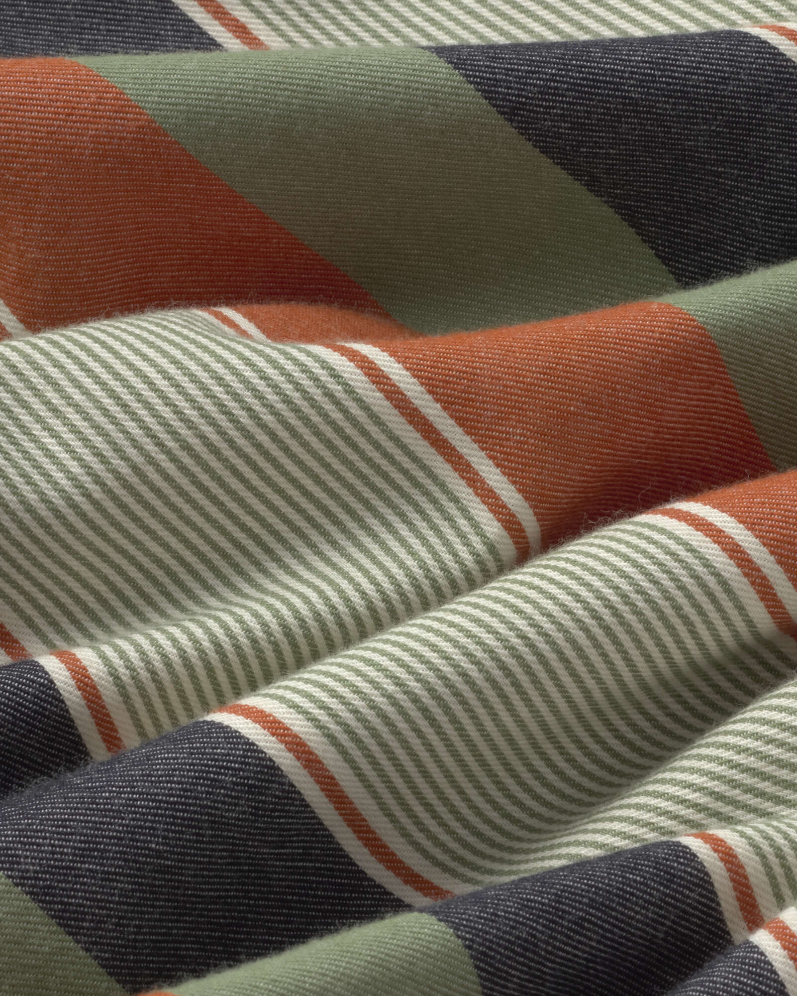 Pantalón wide leg tiro bajo rayas multicolor Pat sostenible silueta - 2