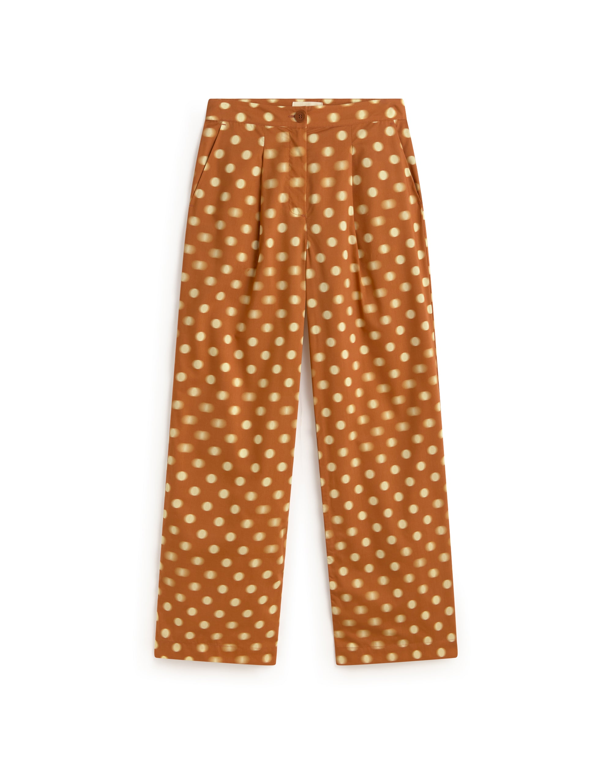 Pantalón wide leg estampado lunares Manolita sostenible silueta - 1