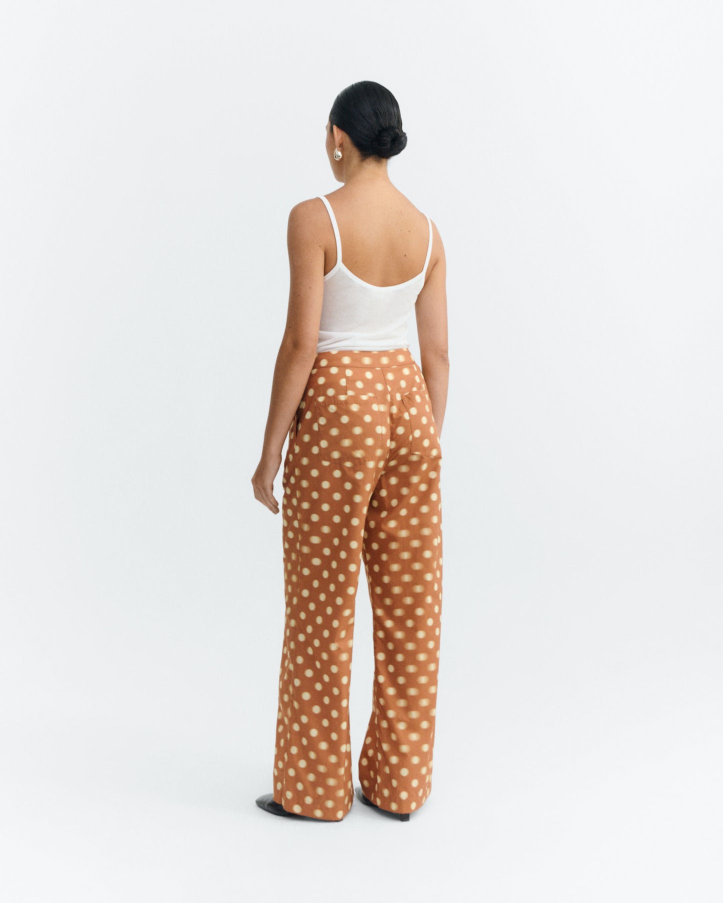 Pantalón wide leg estampado lunares Manolita sostenible - 4