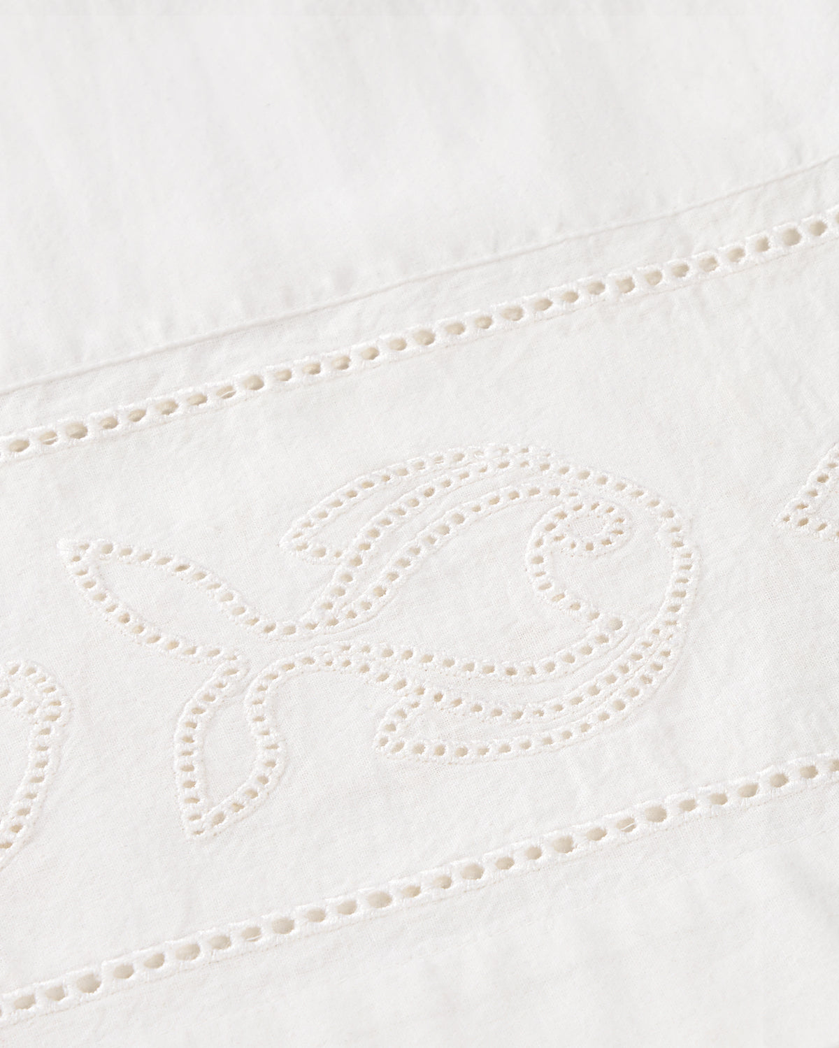 Pantalón relaxed bordado blanco Brigitte sostenible silueta - 2