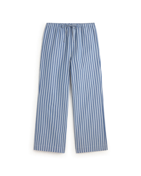Pantalón relaxed rayas azul Brigitte sostenible silueta - 1