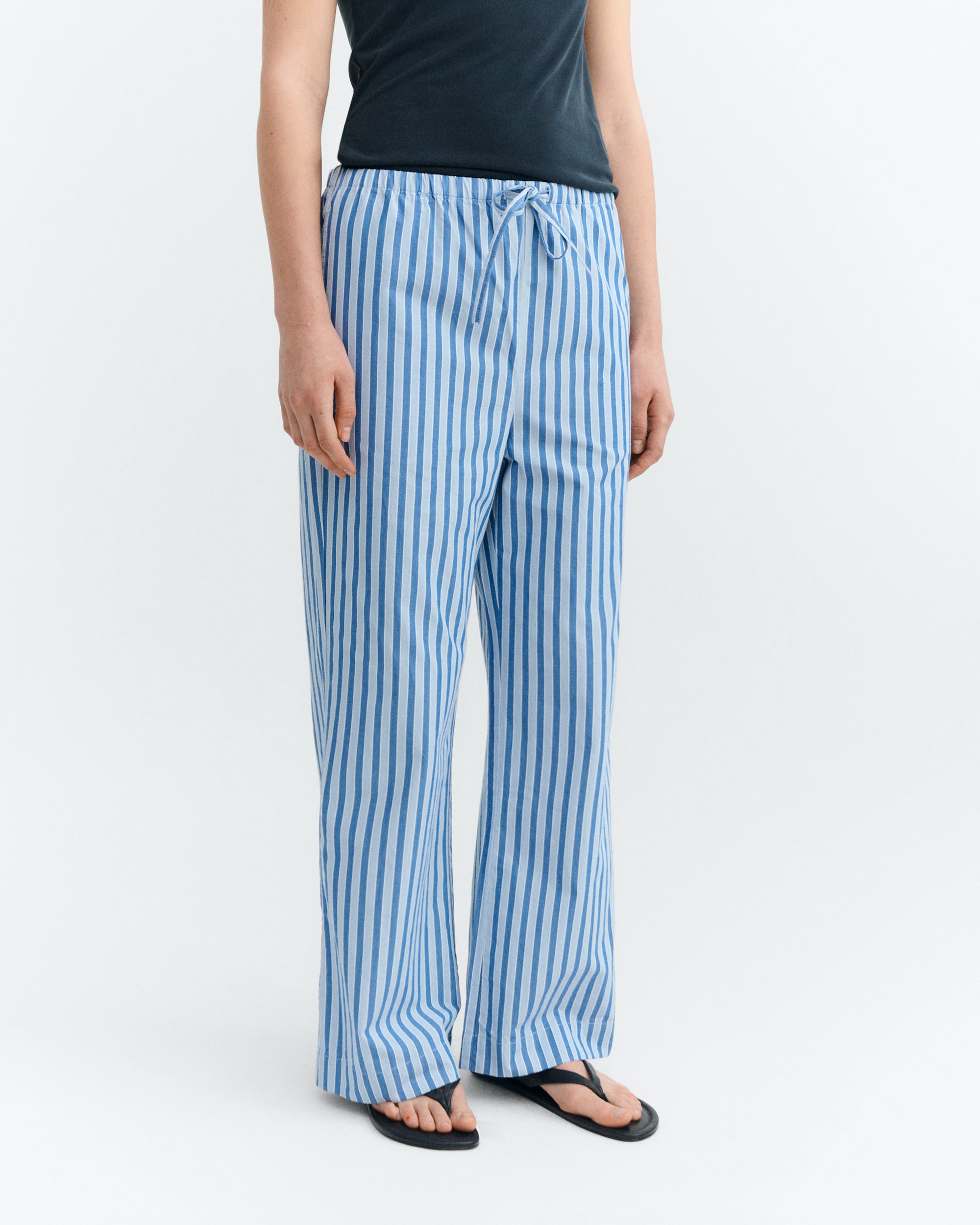 Pantalón relaxed rayas azul Brigitte sostenible - 2
