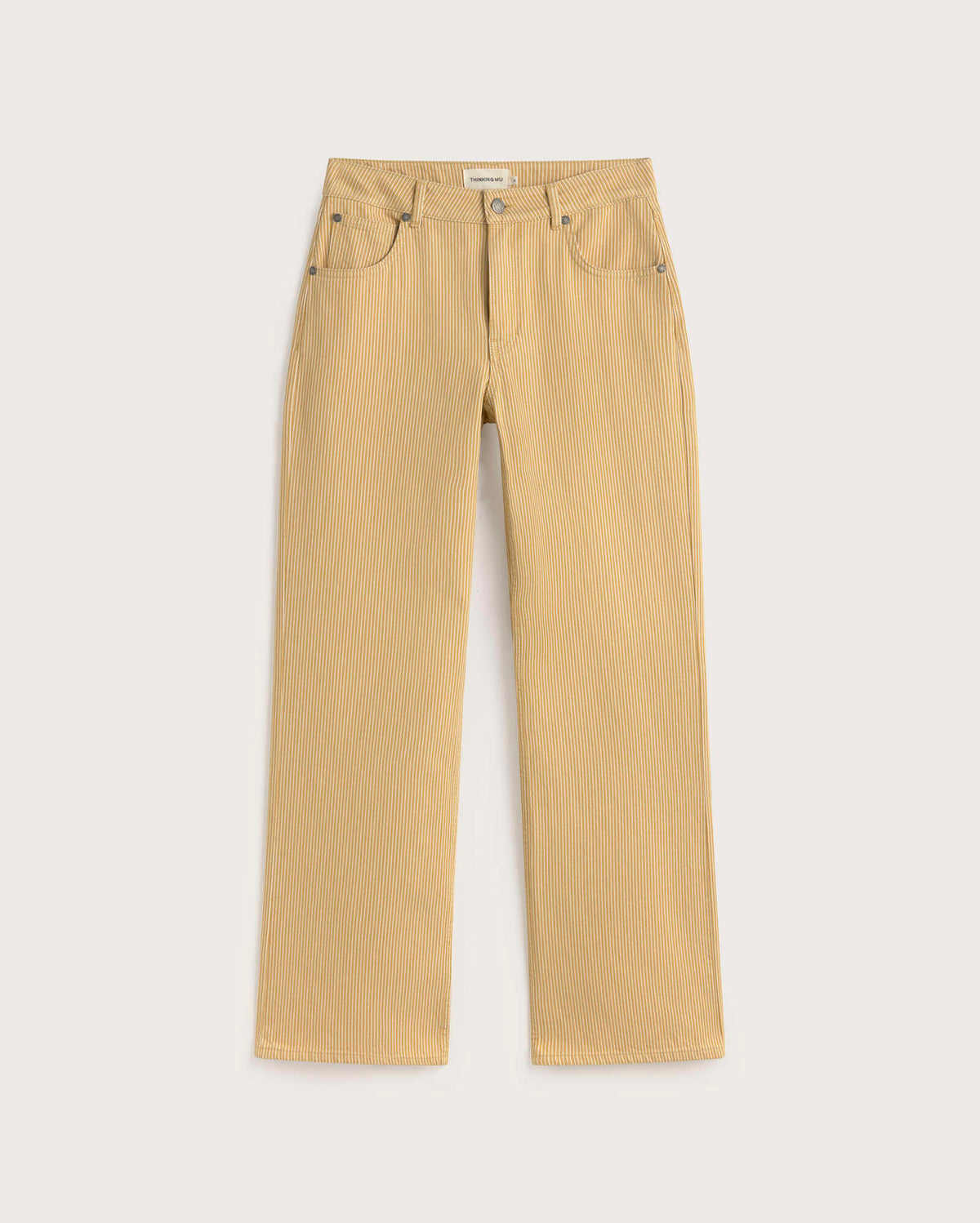 Pantalón tiro bajo rayas amarillo Kettan sostenible silueta - 1