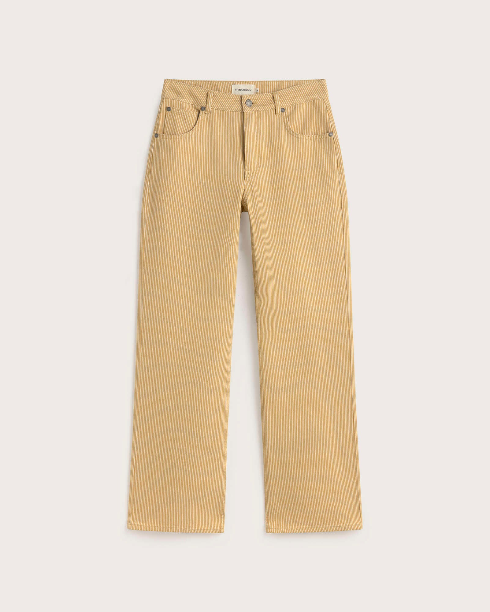 Pantalón tiro bajo rayas amarillo Kettan sostenible silueta - 1