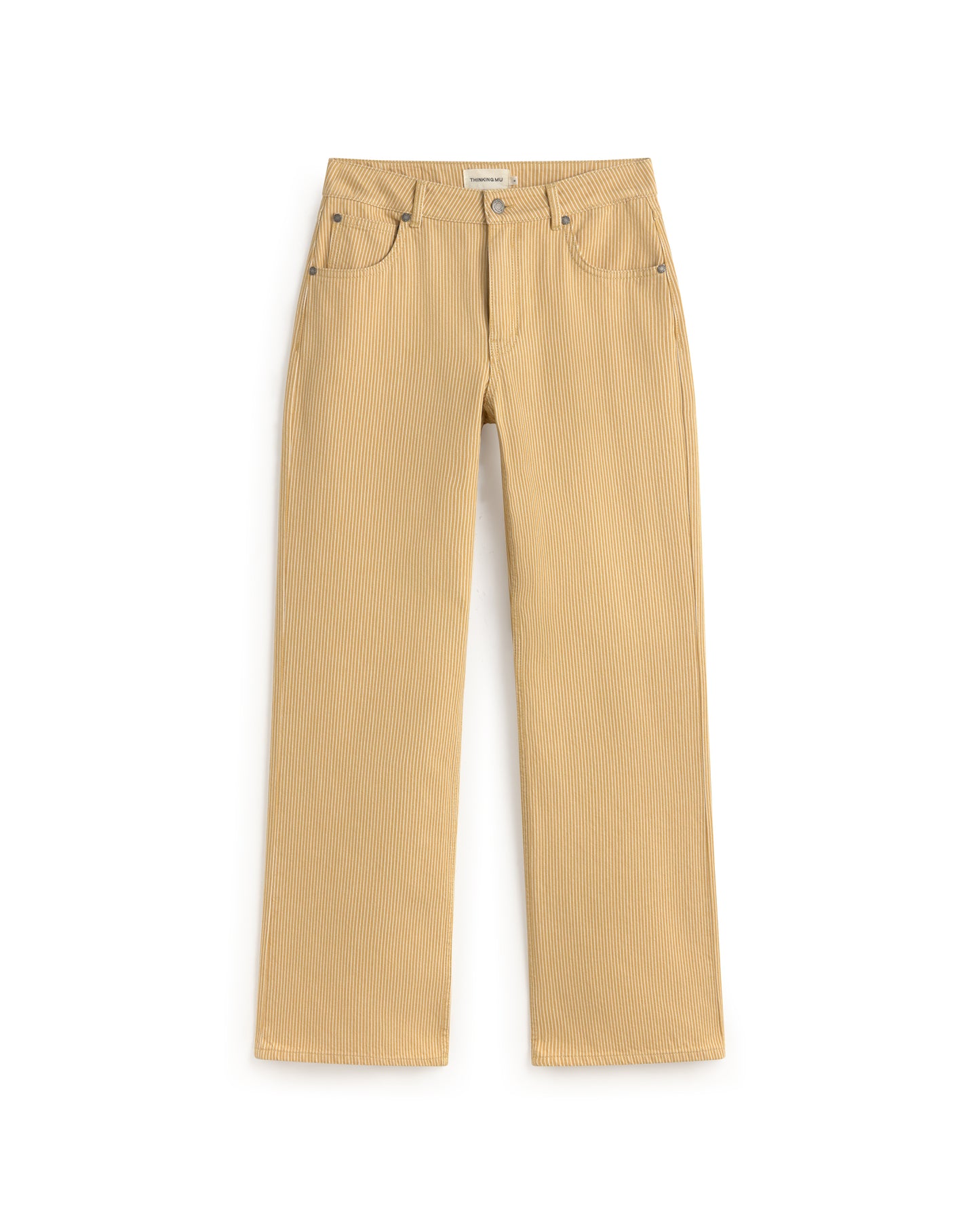 Pantalón tiro bajo rayas amarillo Kettan sostenible silueta - 1