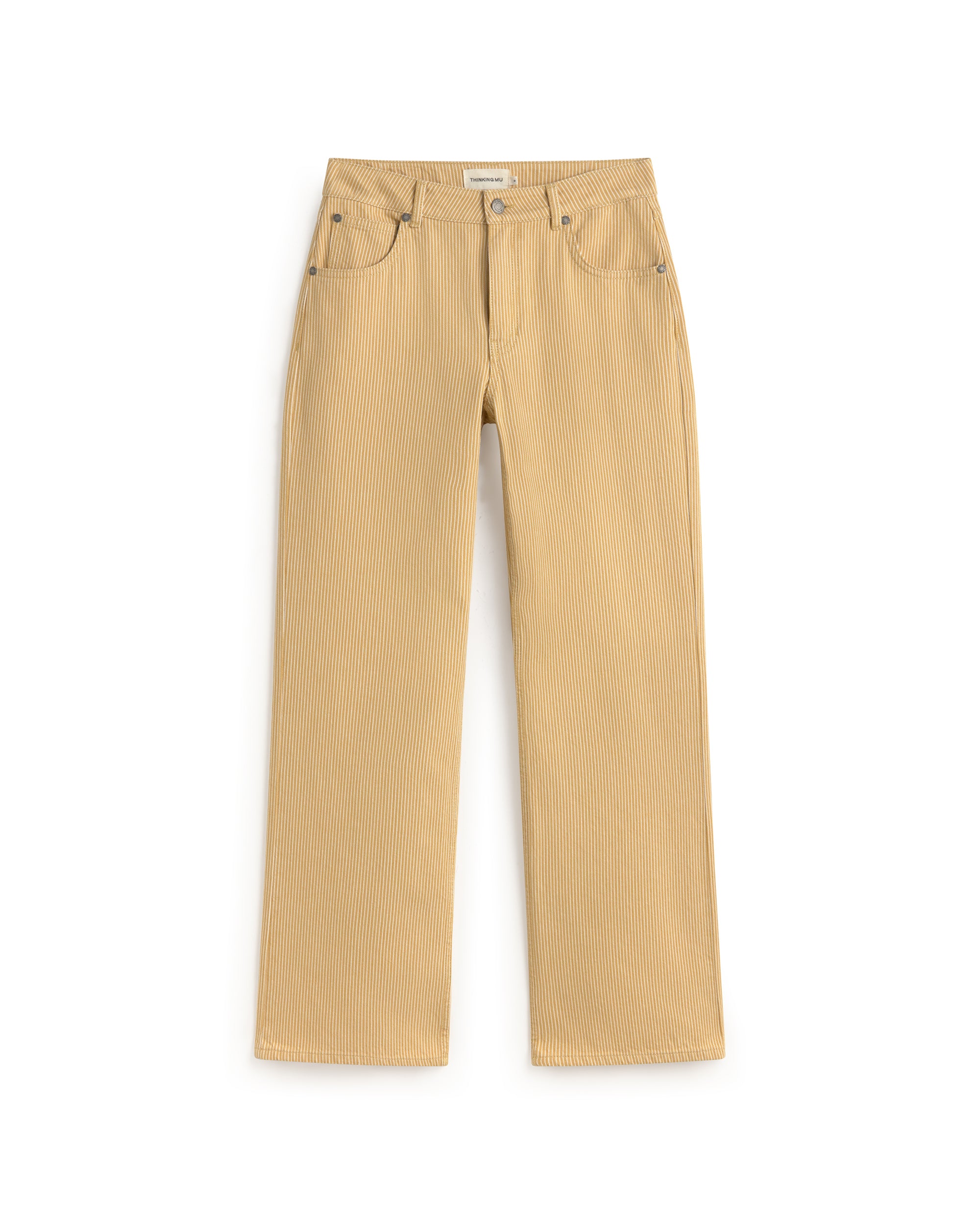 Pantalón tiro bajo rayas amarillo Kettan sostenible silueta - 1