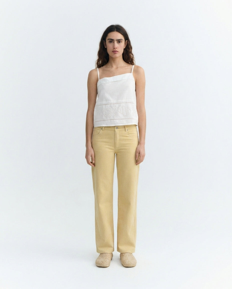 Pantalón tiro bajo rayas amarillo Kettan -  sostenible - 1.1