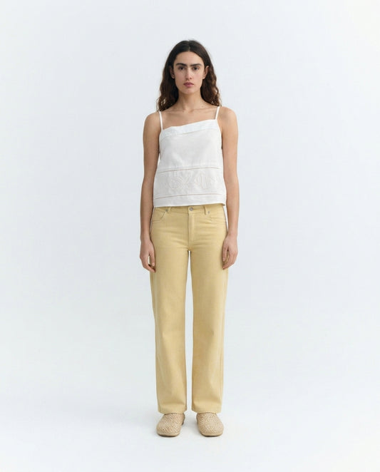 Pantalón tiro bajo rayas amarillo Kettan -  sostenible - 1.1
