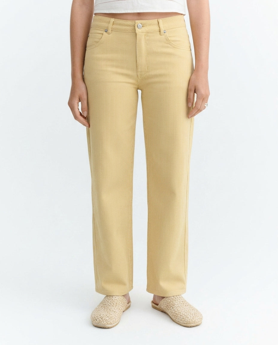 Pantalón tiro bajo rayas amarillo Kettan -  sostenible - 3.1