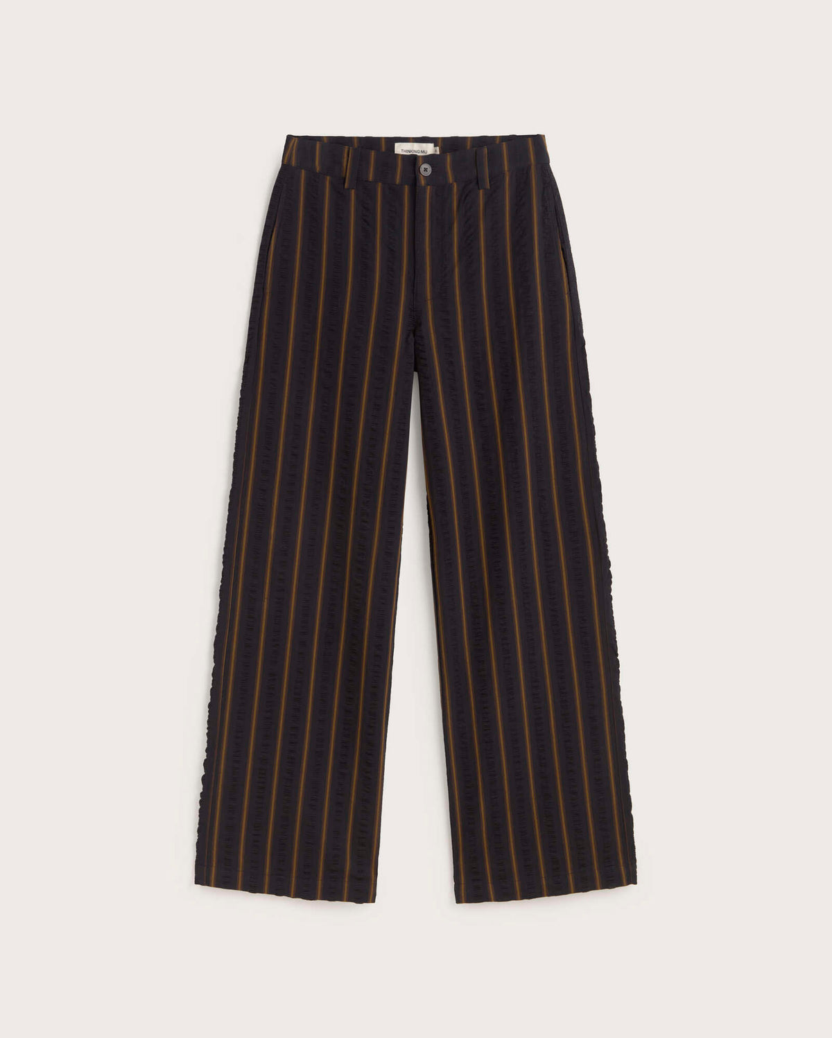 Pantalón recto seersucker rayas Serena sostenible silueta - 1