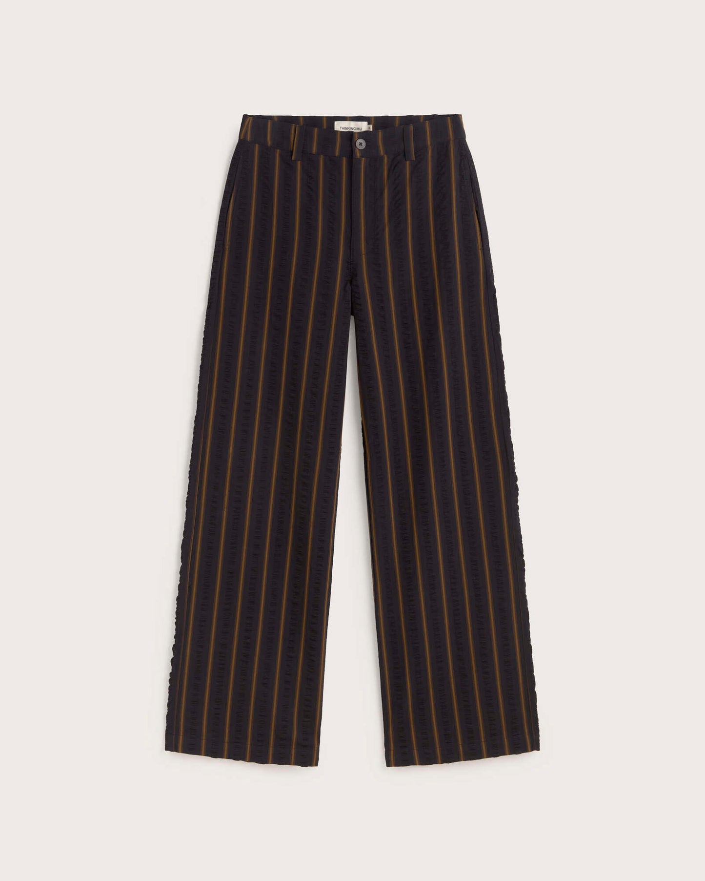 Pantalón recto seersucker rayas Serena sostenible silueta - 1