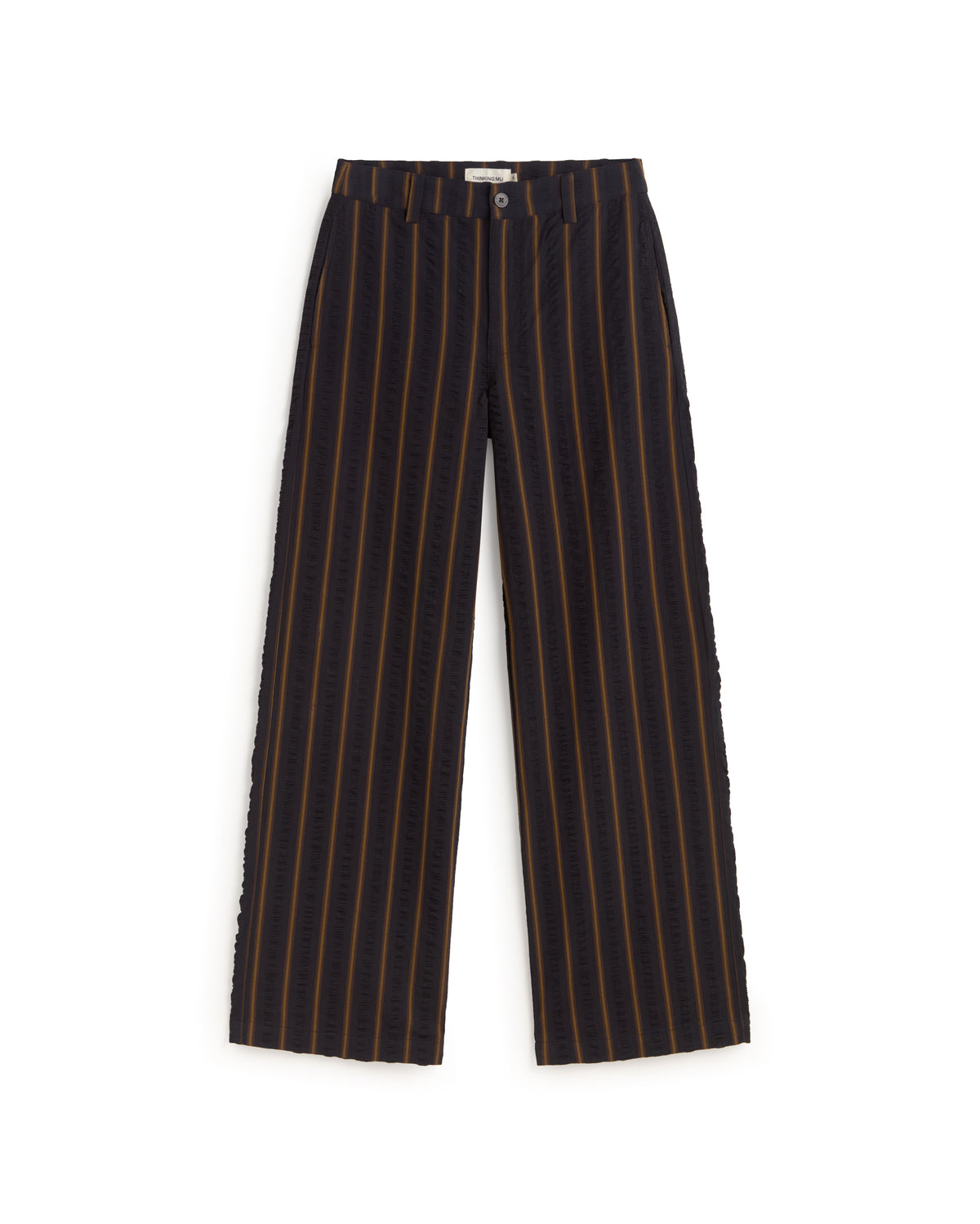 Pantalón recto seersucker rayas Serena sostenible silueta - 1