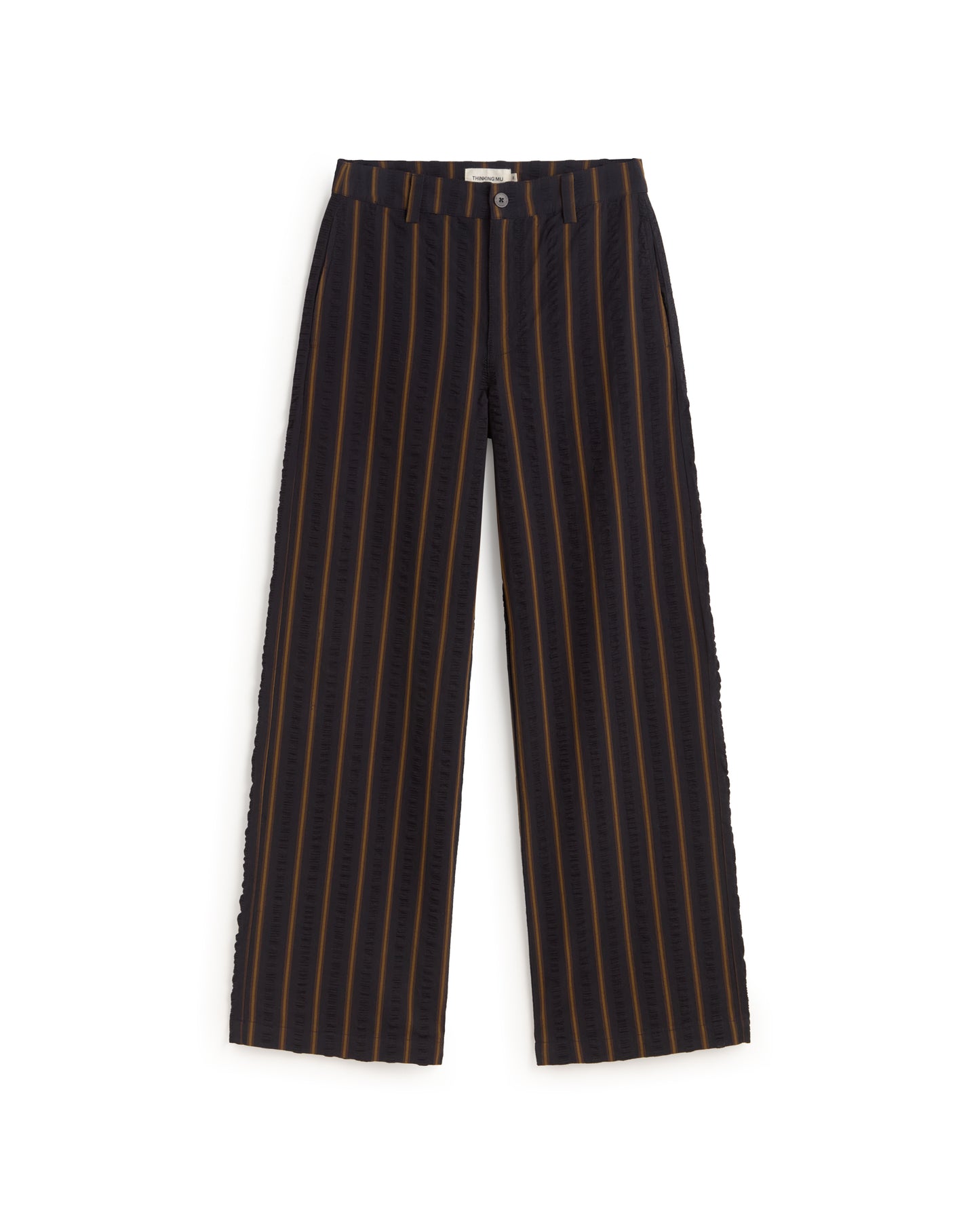 Pantalón recto seersucker rayas Serena sostenible silueta - 1