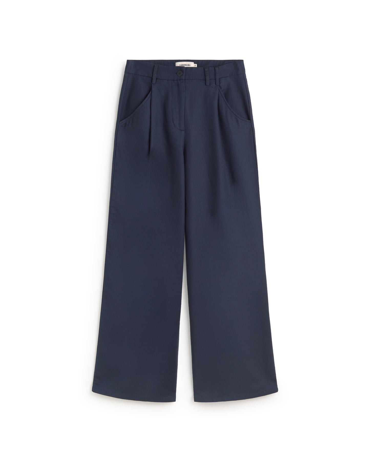 Pantalón wide leg azul hemp Molly sostenible silueta - 1