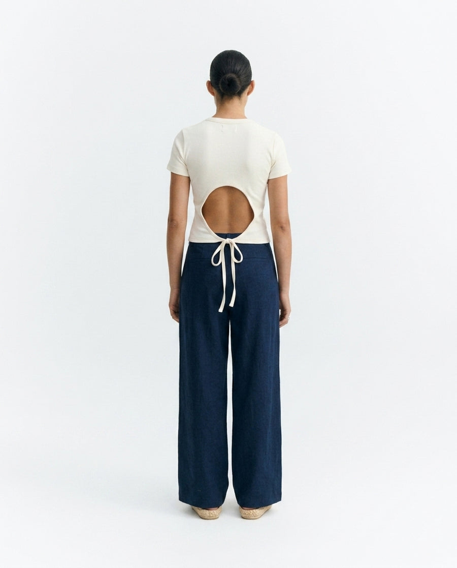 Pantalón wide leg azul hemp Molly sostenible - 2.1