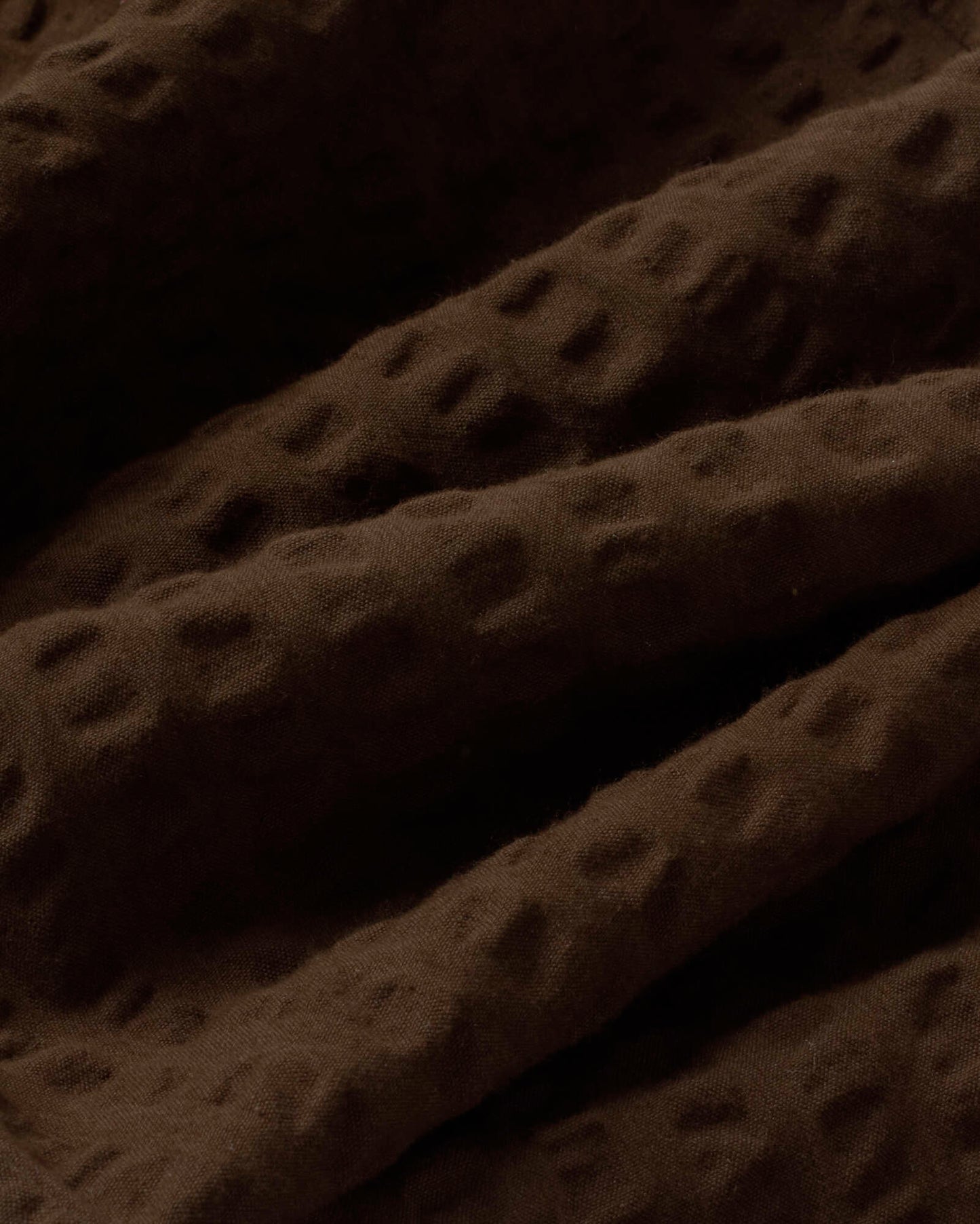 Pantalón wide leg seersucker marrón Manolita sostenible silueta - 2