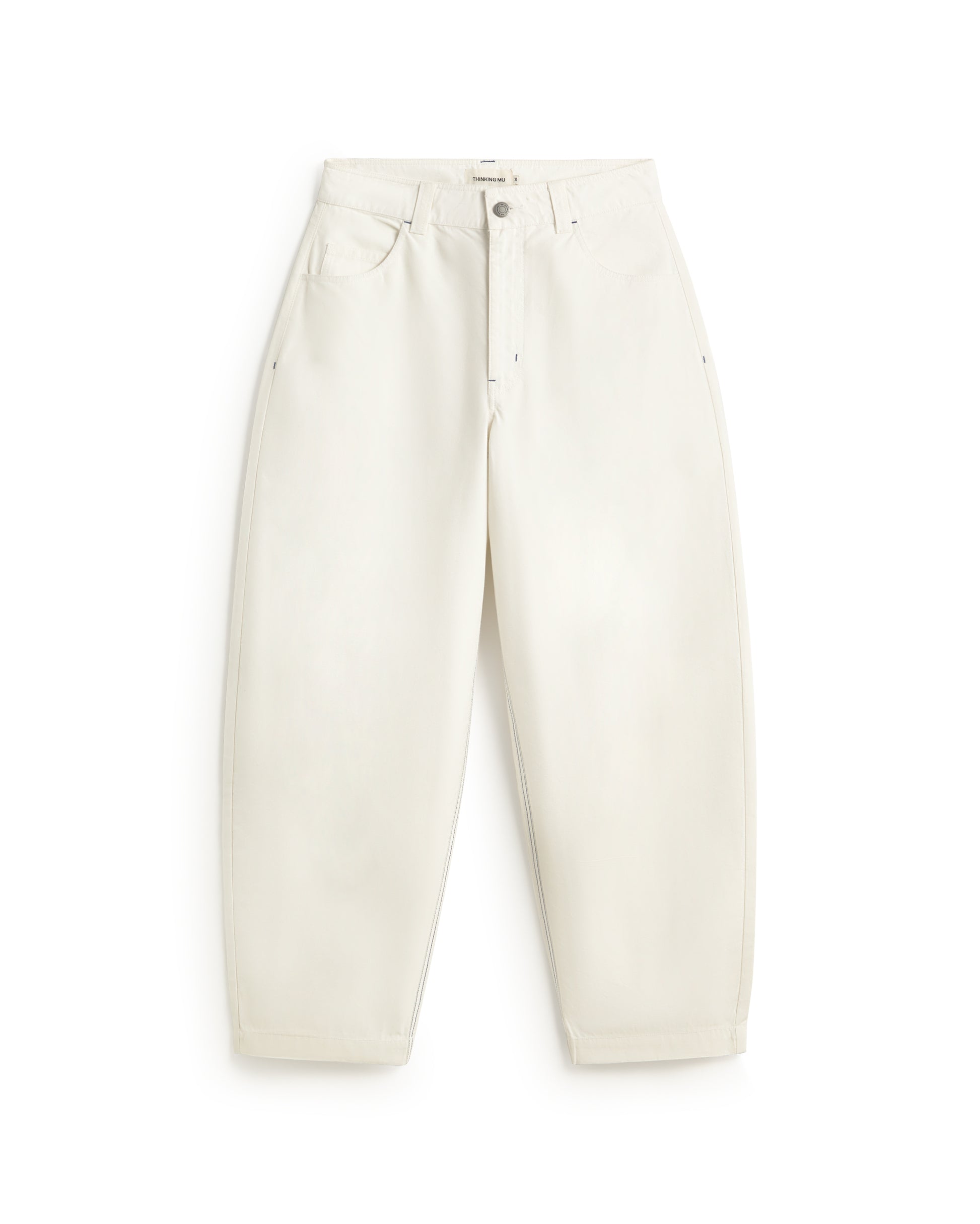 Pantalón barrel blanco Marissa sostenible silueta - 1