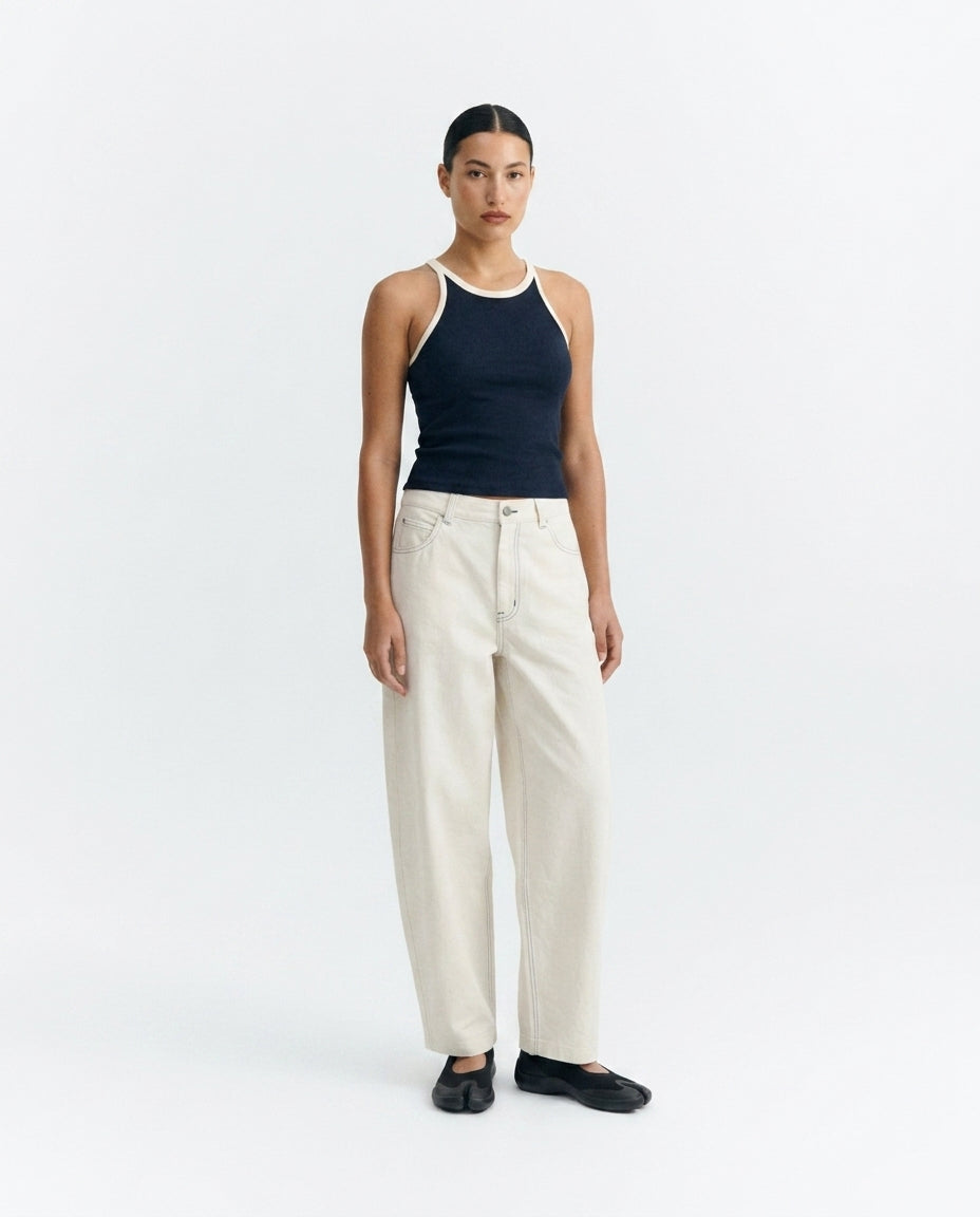 Pantalón barrel blanco Marissa sostenible - 1.2