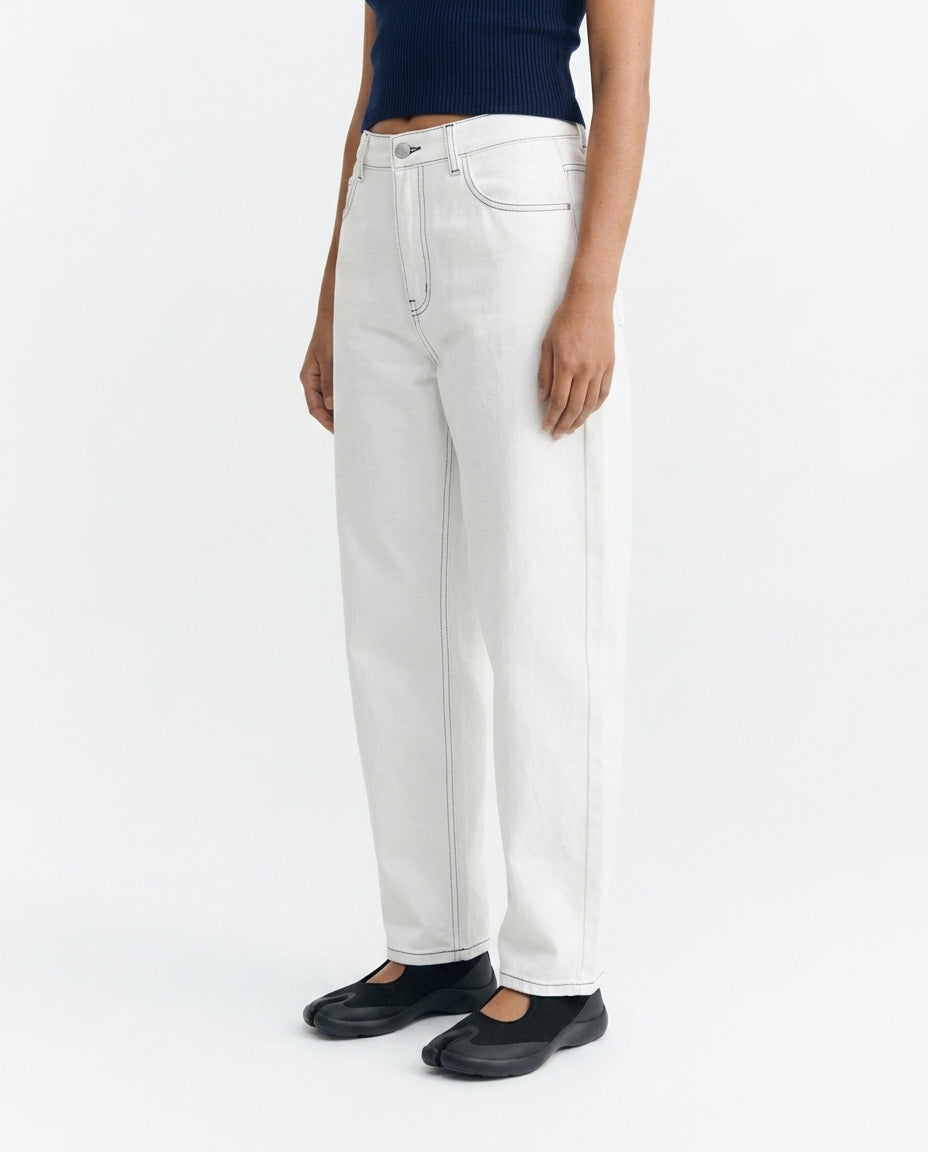 Pantalón barrel blanco Marissa sostenible - 1.4