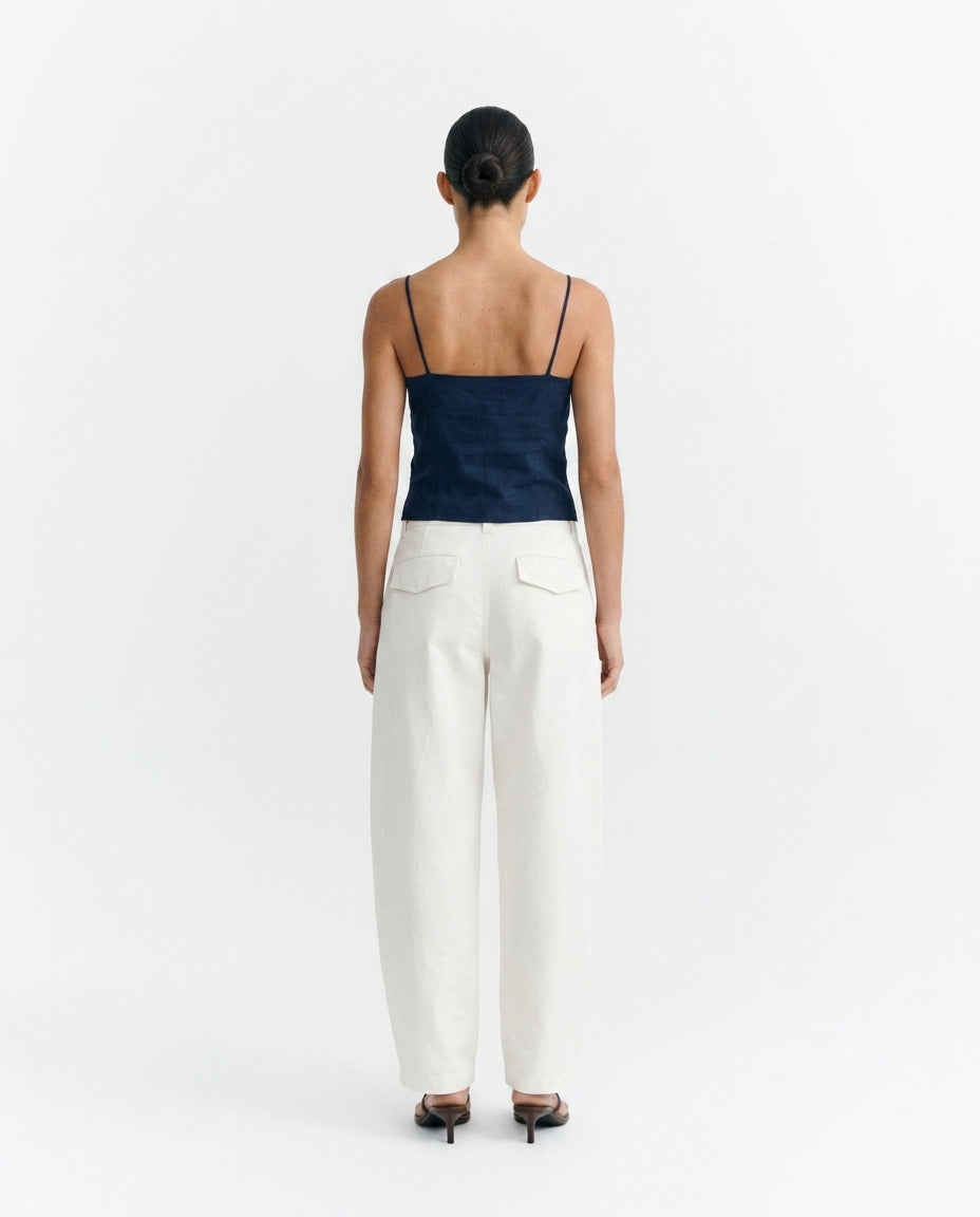 Pantalón barrel blanco Marissa sostenible - 3.1