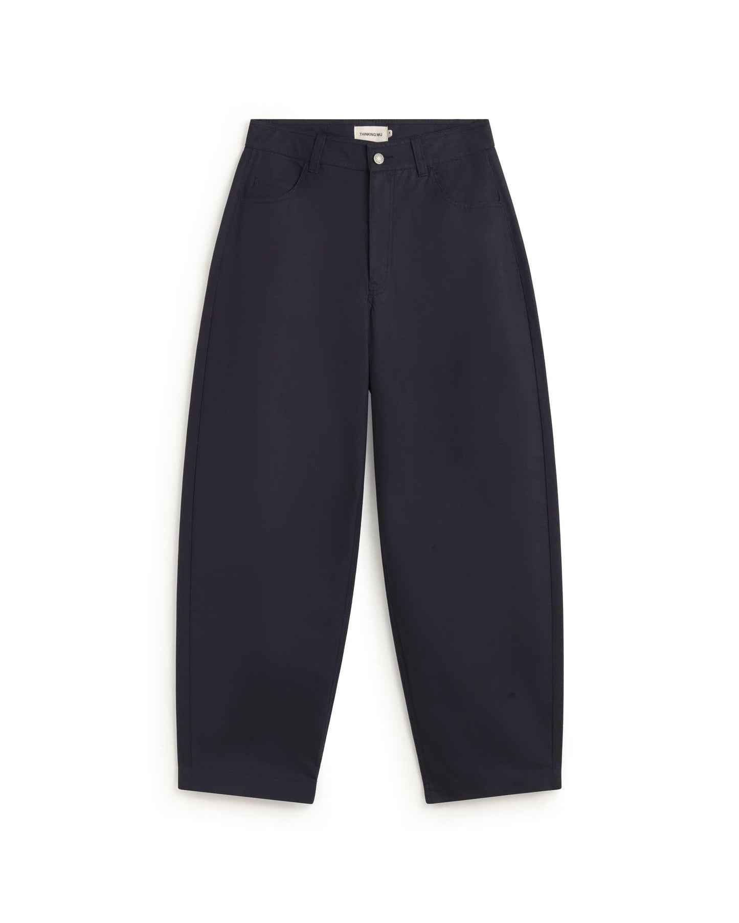 Pantalón barrel navy Marissa sostenible silueta - 1