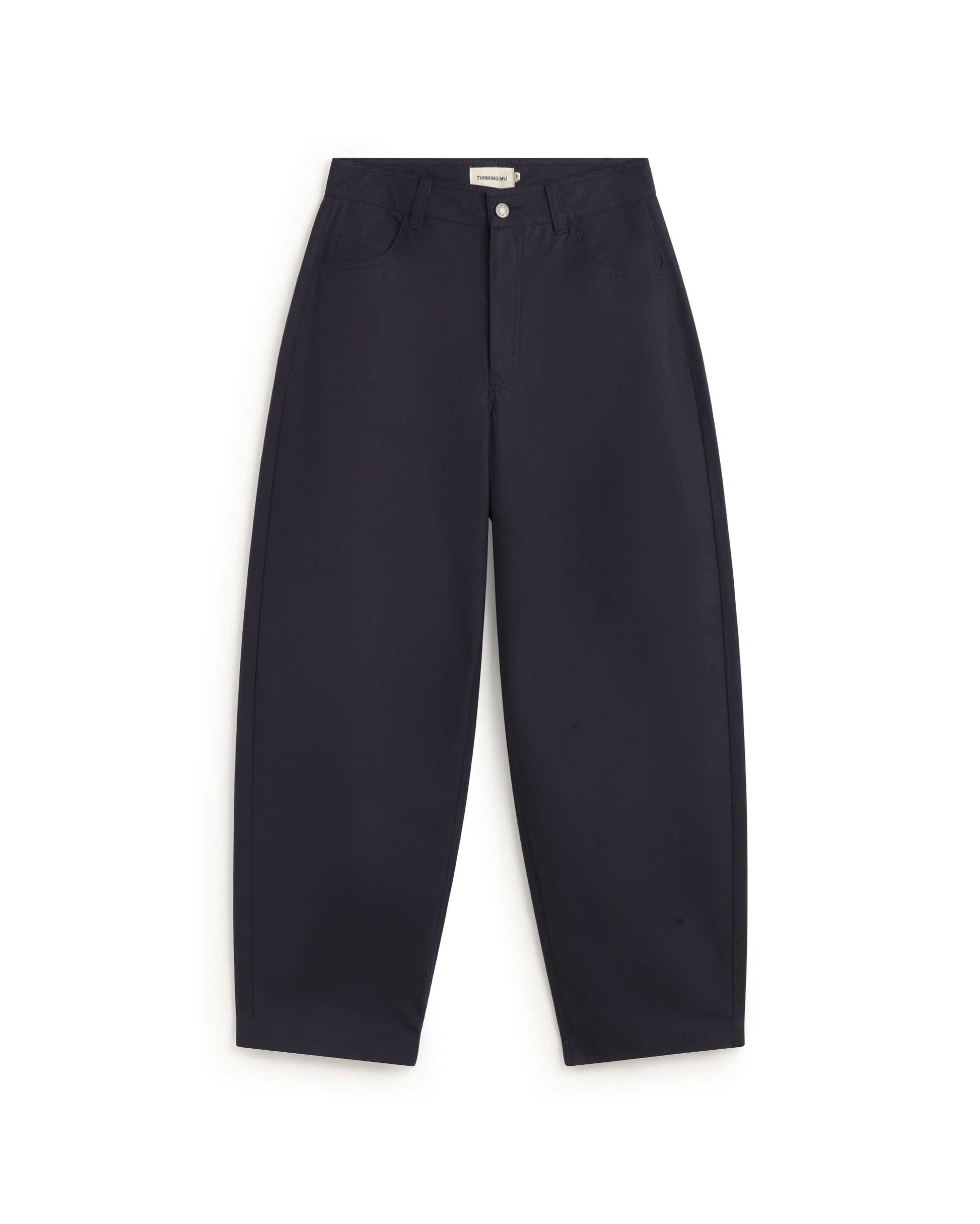 Pantalón barrel navy Marissa sostenible silueta - 1