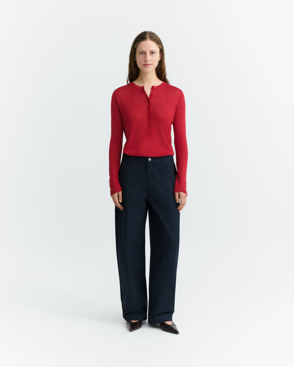Pantalón barrel navy Marissa sostenible - 1