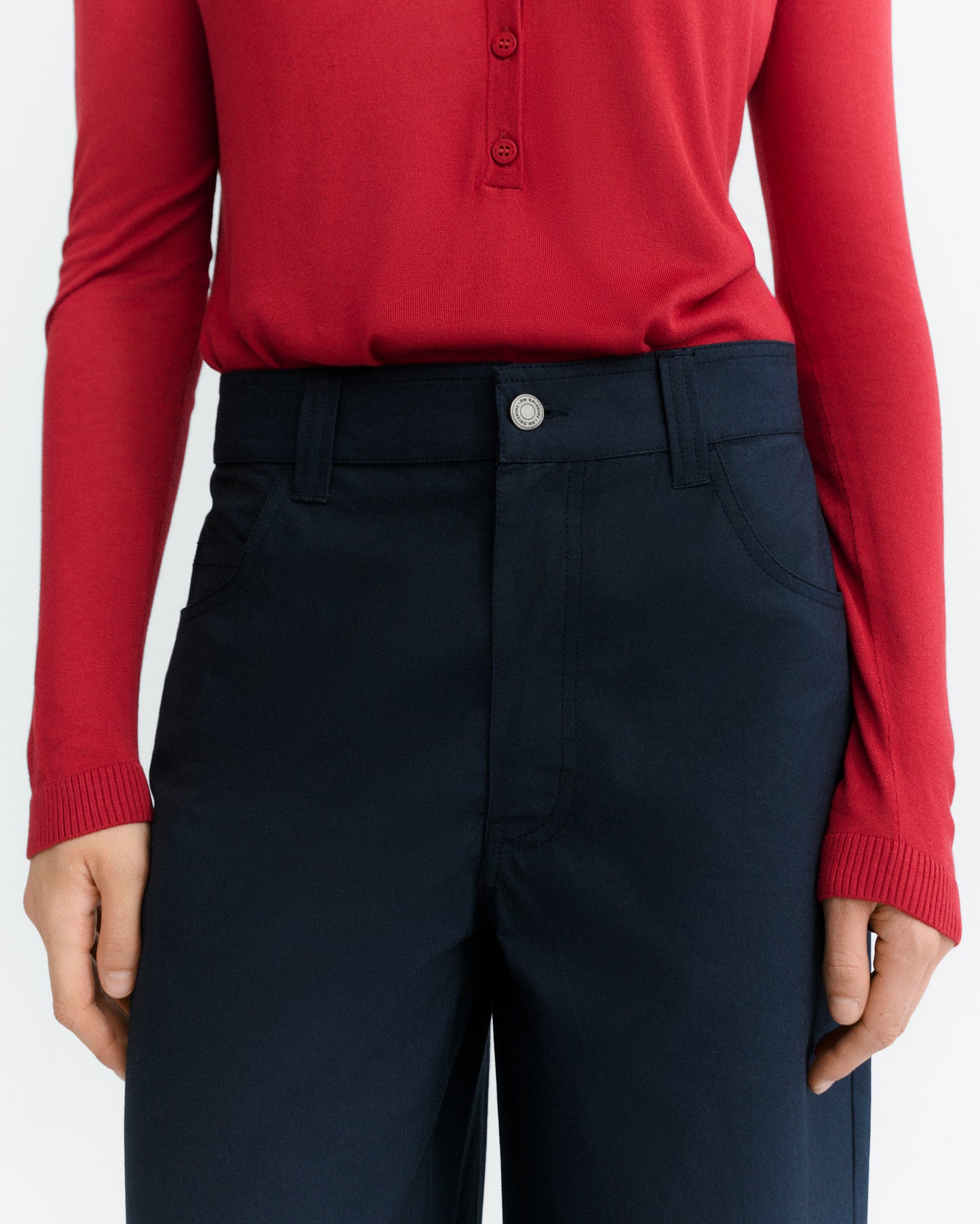 Pantalón barrel navy Marissa sostenible - 4